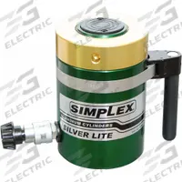 SIMPLEX Lock Nut Hydraulic Ram: 100 ton Nominal Capacity, 6 in Nominal Stroke Lg, 20.68 sq in, RAL (MPN RAL1006). Key specifications — attr1108313: RAL; attr96792: 20.68 sq in; attr98878: SIMPLEX.