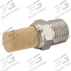SPEEDAIRE Exhaust Muffler: 1/4 in NPT, 9/16 in Hex Size, Nickel Plated Steel, Bronze (MPN 1A326). Key specifications — attr124412: SPEEDAIRE; attr124422: Bronze; attr124426: Nickel Plated Steel.