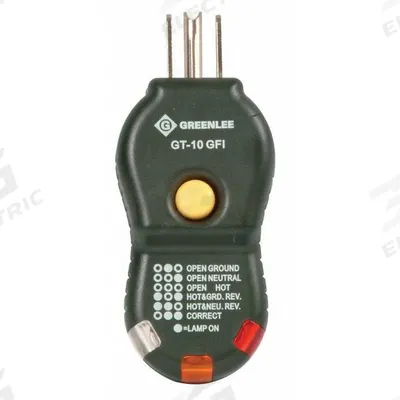 GREENLEE Tester: 120 V AC, GFCI, Light, No Display - GFCI Testers