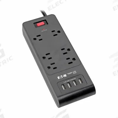 EATON TRIPP LITE Outlet Strip: 6 Outlets, 6 ft Cord Lg, 900 J Rated Energy, 15 A Current - General Purpose Surge Protectors