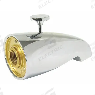 KISSLER Diverter Tub Spout: 3/4 in Connection Size, Slip-Fit Connection - Bathtub Spouts with Pull-Up Diverters