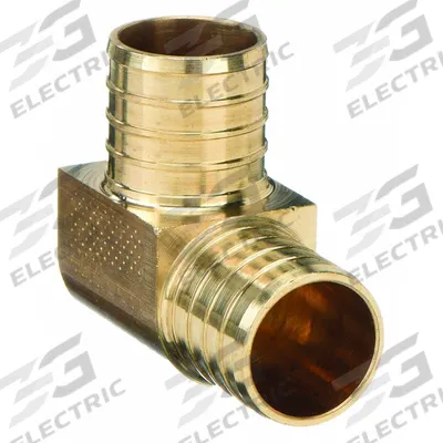 ZURN Barbed Fitting Elbow: 1 1/2 in ID x 1 1/2 in ID Size, Barbed x Barbed, Brass - Crimp-On Brass Barbed Tube Fittings