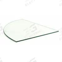 ECONOCO Tempered Quarter Round Glass: 3/16 in Overall Ht, 12 in Overall Wd, 12 in Overall Dp (MPN CBTR12). Key specifications — attr37570: ECONOCO; attr63483: Quarter Round.