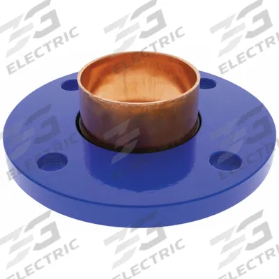 NIBCO Sweat Fitting Adapter: 3 in CTS x 3 in Pipe, Cup x Flange, Wrot Copper (MPN 9405605) - Low-Lead Cast Copper & Bronze Tube Flanges