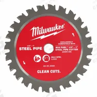 MILWAUKEE Pipe Cutting Blade: For Use With Steel Pipe Cutter, 0.39 in Lg, 6.2 in Wd, 7.87 in Ht (MPN 48-40-4062). Key specifications — attr531471: Steel Pipe Cutter; attr531475: MILWAUKEE; attr531474: Pipe Cutting Blade.