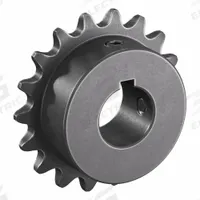 TSUBAKI Single Strand Sprocket: 35, For 3/8 in Chain Pitch, 3/4 in Bore Dia, 18 Teeth, Steel (MPN 35B18F-3/4). Key specifications — Brand: TSUBAKI.