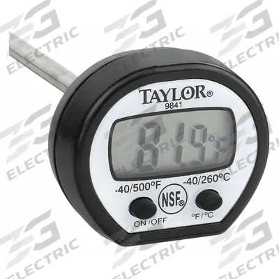 TAYLOR Digital Thermometer: -40°F to 500°F /-40°C to 260°C, 0.1°F /0.1°C - NSF-Rated Digital Pocket Thermometers