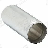 Gas Vent Pipe: 4 in Duct, 1 ft Lg, Steel, Category I, Outer Galvanized Steel w/ Inner Aluminum Liner (MPN 4E12A). Key specifications — Finish: Galvanized; Brand: AMERI-VENT; Product Type: Gas Vent Pipe; Material: Steel; Connection Type: Snap Lock; Vent Material: Outer Galvanized Steel w/ Inner Aluminum Liner.