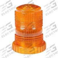GROTE Replacement Lens: Round, Beacon Light, 3 7/8 in Ht - Vehicle Lighting, Polycarbonate, Amber (MPN 98293). Key specifications — Material: Polycarbonate; Compatible Light Type: Beacon Light; Brand: GROTE.