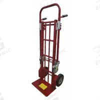 DAYTON Convertible Hand Truck: 700 lb as Hand Truck, Dual-Handle, Red, 18 in W x 11 in D (MPN 6W855). Key specifications — Color: Red; Brand: DAYTON.