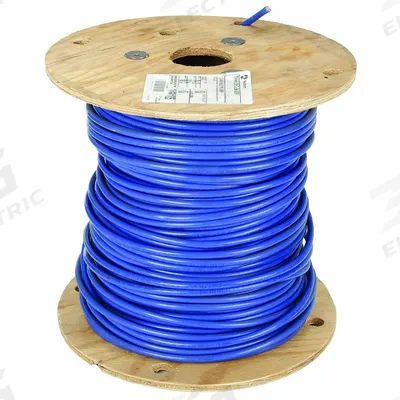 SOUTHWIRE Building Wire: Copper, 2 AWG, 1 Conductors, Stranded, Blue, 500 ft Lg - Copper THHN/THWN Building Wires