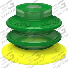 PIAB Vacuum Pad Assembly: G3/8 in, 37.08 mm Pad Dia, Polyurethane, Yellow, 42.93 mm Pad Ht, 30A (MPN BX35P.4K.04AD.F). Key specifications — attr1019194: BX35P.4K.04AD.F; attr1019196: PIAB; attr1019197: 30A.