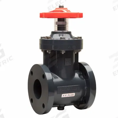 ASAHI Gate Valve: 12 in, PVC, Non-Rising, Class 150 Flange, 75 psi CWP - Non-Rising Stem PVC Gate Valves for Potable Water