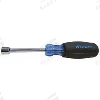 WESTWARD Hollow Round Shank Nut Driver: Straight, Metric, Without Magnetized Tip, Std, 9 mm Tip Size (MPN 10J301). Key specifications — attr1214485: Round; attr1214505: WESTWARD.
