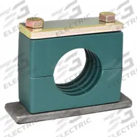 ZSI Vibration-Dampening Beta Clamp: Ribbed Bore, Steel Clamp, Polypropylene Cushion, For 1 Lines (MPN H6038S)