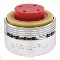 SPRING-FLO Outlet: 2.2 gpm Flow Rate, Aerated Flow Outlet, Brass, Chrome Finish, Male (MPN 1500105). Key specifications — Material: Brass; Product Type: Outlet; Connection Size: 15/16"-27; Brand: SPRING-FLO.