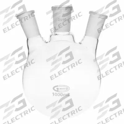 UNITED SCIENTIFIC SUPPLIES Glass Flasks: 1,000 mL, Colorless, Round - Glass Boiling Flasks