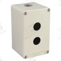 SCHNEIDER ELECTRIC Push Button Enclosure: 22mm, 2 Holes, Cast Zinc, NEMA 13/4 (MPN XAPG29202). Key specifications — Brand: SCHNEIDER; Environments & Applications: Oil-Tight and Dust-Tight.
