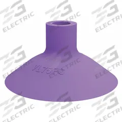 PIAB Vacuum Pad: Plain Pad without Adapter, 75 mm Pad Dia, Thermoplastic Elastomer, Purple, 60A (MPN VL75FC). Key specifications — attr1019194: VL75FC; attr1019196: PIAB; attr1019197: 60A.