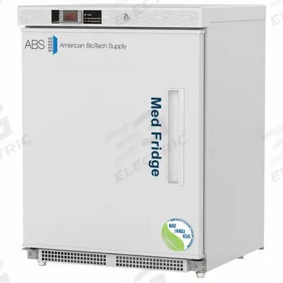 AMERICAN BIOTECH SUPPLY Pharmacy Refrigerator: 4.6 cu ft, Undercounter, 1°C to 10°C - Pharmacy & Vaccine Refrigerators