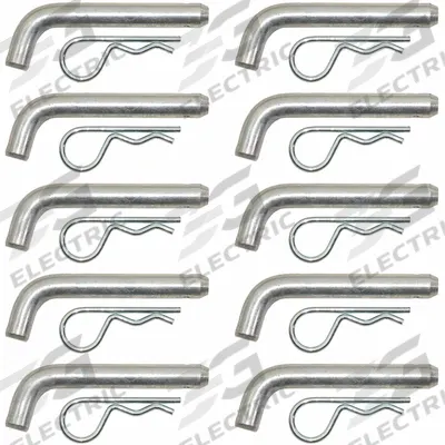 BUYERS PRODUCTS Hitch Pin: 2 in Compatible Hitch Size, 5/8 in Pin Dia, 5 1/8 in Overall Lg - Pin & Clips