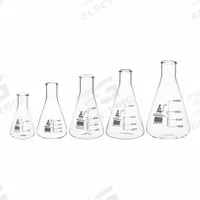 EISCO SCIENTIFIC Erlenmeyer Flask Set: 50 mL_150 mL_250 mL_500 mL_1,000 mL, Colorless, Round, A (MPN CH196034). Key specifications — Shape: Round; Tolerance: +/-5 %; Body Color: Colorless; Brand: EISCO SCIENTIFIC; Compatible with Stopper Size: 7; USP Specification: Type I.
