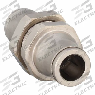 LEGRIS Push-Fit Union Fitting: 5/16 in OD x 5/16 in OD Size - Nickel-Plated Brass Tube Fittings