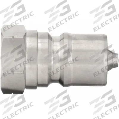 PARKER Hydraulic Quick Connect Hose Coupling: 3/8 in Coupling Size, 303 Stainless Steel - ISO B Series Hydraulic Quick-Connect Coupling Plugs