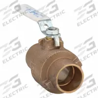 APOLLO Manual Two-Way Ball Valve: 1 1/4 in Size, Brass/Bronze, Straight, Sweat x Sweat, Two-Piece (MPN 77CLF24601A). Key specifications — Brand: APOLLO; Handle: Lever.
