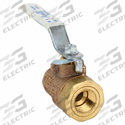 APOLLO Manual Two-Way Ball Valve: 3/8 in Size, Brass/Bronze, Straight, FNPT x FNPT - Bronze Ball Valves