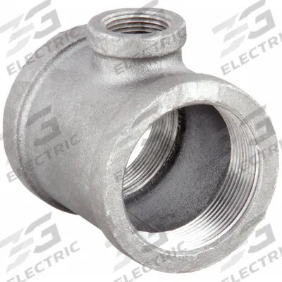 ANVIL Metal Pipe Tee: 2 in x 2 in x 1/2 in, 1,500 psi @ 150°F, Malleable Iron - Threaded High-Pressure Pipe Fittings