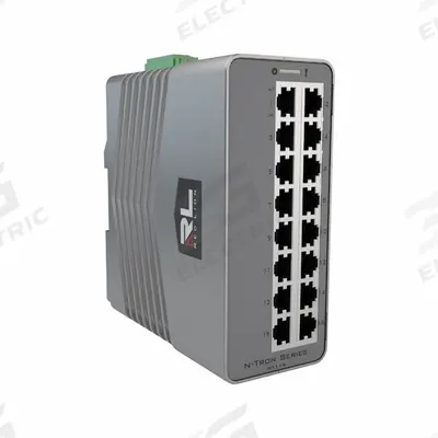RED LION Ethernet Switch: Unmanaged, DIN Rail, 16 Ports, RJ45, 10/100 Base-TX - DIN Rail-Mount Ethernet Switches