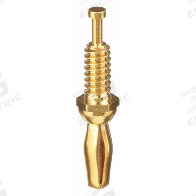 POMONA Mini Banana Plug: 5/8 in Lg, Brass, 1,000 V Max Volt, 5 A Max Current - Mini Banana Plugs