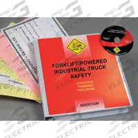 MARCOM Training Software: Aerial Lift Training, Forklift Safety, English (MPN V000K2S9EO). Key specifications — Product Type: Training Software; Includes: DVD; Regulations Covered: 1910178 - Powered Industrial Trucks; Brand: MARCOM.