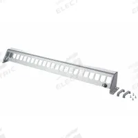 METZ CONNECT Patch Panel: Rail, Aluminum Zinc Sheet, 45° Mounting Angle, 24 Ports, Unequipped (MPN 130927-2400-E). Key specifications — Housing Material: Aluminum Zinc Sheet; Includes Connector: Unequipped; Mounting Type: Rail; Product Type: Patch Panel; Connector Color: Gray; Connection Type: OpDAT Module LC-Duplex OM2.