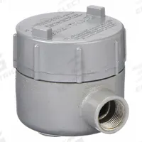 Conduit Outlet Body: Aluminum, GE, 1/2 in Trade Size, LB Body, 19 cu in Body Capacity (MPN GECLBT-1). Key specifications — Series: For Standard Body; Compatible Conduit Trade Size: 1/2 in; Thread Gender: Female; Hub Style: Threaded; Cover Included: Yes; Body Style: LB; Connection Type: Threaded; Back Type: Flat.