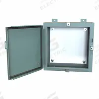 HAMMOND Electrical Enclosure: Steel, 16 in x 16 in x 6 in, NEMA 12/13/3R/4, w/Panel, Solid Cover (MPN 1418N4G6). Key specifications — Closure Method: Clamps; Brand: HAMMOND; Knockouts: Not Included.