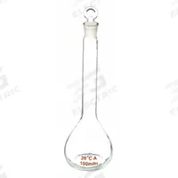 APPROVED VENDOR Volumetric Flask: 100 mL, Colorless, Conical, 0.10 mL, Includes Closure (MPN 5YHZ7). Key specifications — Shape: Conical; Tolerance: 0.10 mL; Body Color: Colorless; Brand: APPROVED VENDOR; Compatible with Stopper Size: 12/14.