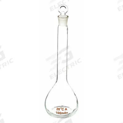 APPROVED VENDOR Volumetric Flask: 100 mL, Colorless, Conical, 0.10 mL - Glass Volumetric Flasks