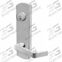 CAL-ROYAL Exit Device Trim: 48 in Max Door Wd, Chrome (MPN NESC9805-26D). Key specifications — Ligature Resistance: Not Ligature-Resistant; Brand: CAL-ROYAL; Outside Trim Type: Lever; Exit Device Style: Lever.