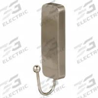 COMMAND Hook: 3 lb Wt Capacity, 1 Points per Hook, Nickel, 3 11/16 in Overall Ht, 2 PK (MPN 17034BN-2ES). Key specifications — Brand: COMMAND; Color: Nickel.