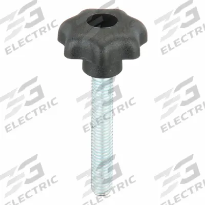 KIPP Hand Knob: 7 Point, Plastic w/ Steel Thread, M8 Thread, 50 mm Thread Lg - 7-Arm Knobs with Threaded Stud