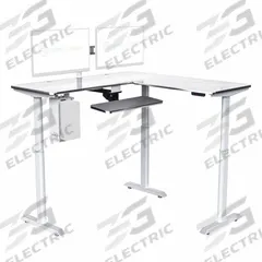 VERSADESK Standing Desk: White, Wood, 60 in Overall Wd, 60 in Overall Dp, 45 1/2 in Max Desktop Ht (MPN VT1296060-03-05). Key specifications — attr989930: White; attr989931: Steel; attr989903: VERSADESK; attr989914: White; attr989916: Wood.