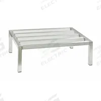 NEW AGE INDUSTRIAL Dunnage Rack: Welded, 12 in x 48 in x 24 in, Aluminum, 2,000 lb Load Capacity (MPN 6009). Key specifications — Finish: Natural; Color: Silver; Brand: NEW AGE INDUSTRIAL; Material: Aluminum; Method of Construction: Welded; Included: Cap Feet.