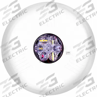 EATON Strobe Light: Clear, LED, 24V, 6 1/4 in Overall Dia, 1 15/16 in Overall Ht - Wired Strobe Lights