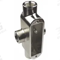 Conduit Outlet Body: Stainless Steel, 1 in Trade Size, X Body, 13 cu in Body Capacity, Threaded Hub (MPN S61000XB00). Key specifications — Finish: Polished; Brand: CALBRITE; Hub Style: Threaded.