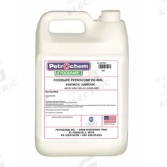 PETROCHEM Compressor Oil: 1 gal, Jug, 15 SAE Grade, 46 ISO Viscosity Grade, 130 Viscosity Index (MPN PETRO-COMP FG-40XL-001). Key specifications — attr59744: 130; attr59746: 46; attr59736: Yes; attr59735: Jug; attr59738: Petro-Comp FG-40Xl; attr59749: 15.