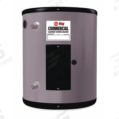 RHEEM Electric Water Heater: 208V, 10 gal, 2,000 W, Single Phase, 22.87 in Ht - Compact Commercial Electric Water Heaters
