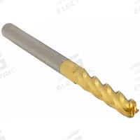APPROVED VENDOR Ball End Mill: Carbide, TiN Coated, 4 Flute, 5/16" Mill Dia, 1-1/2" LOC, 6" OAL (MPN 229-001035A)