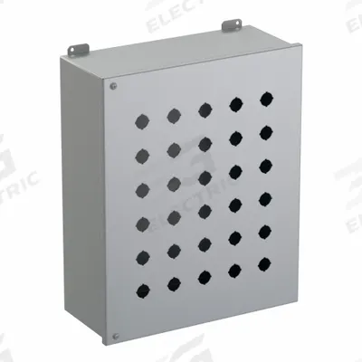 HAMMOND Push Button Enclosure: 22mm, 30 Holes, Carbon Steel - Enclosures for 22mm Operators
